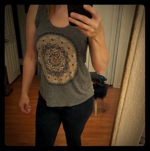 Lucky Brand sz Medium sleeveless gray  top